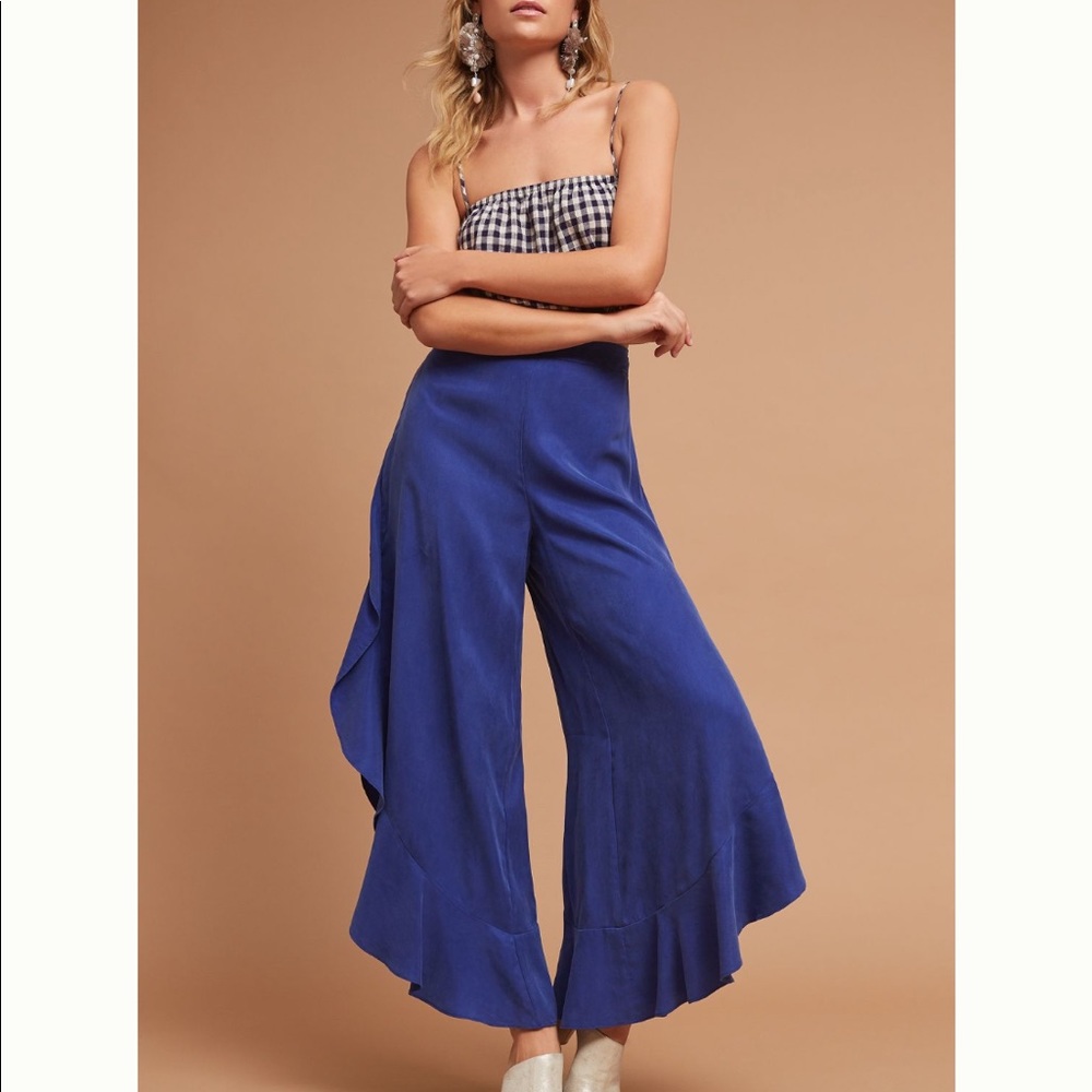 Elevenses Antilles Ruffle Pant Blue 4